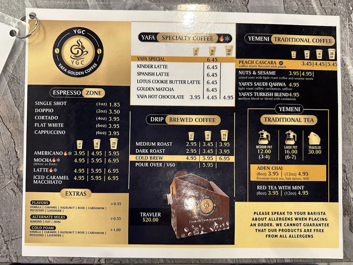 YAFA GOLDEN COFFEE Menu - Image 4